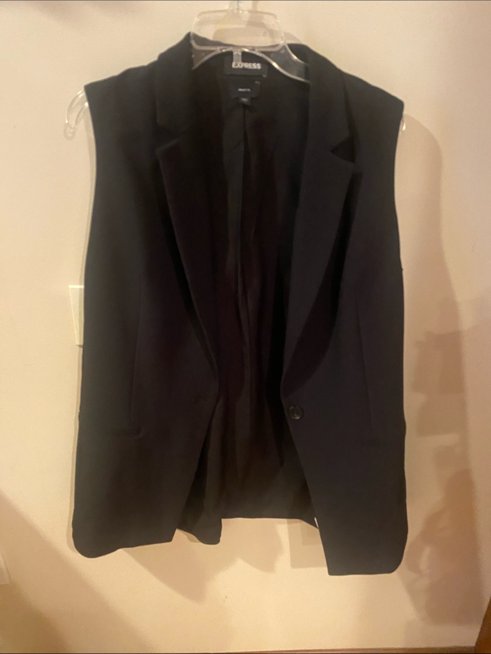 Woman’s Express Black Sleeveless Blazer Vest